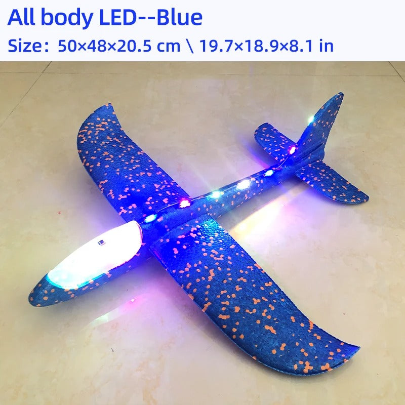 50CM Big Flash Glider Foam Plane Hand Throw Light Inertial Airplane
