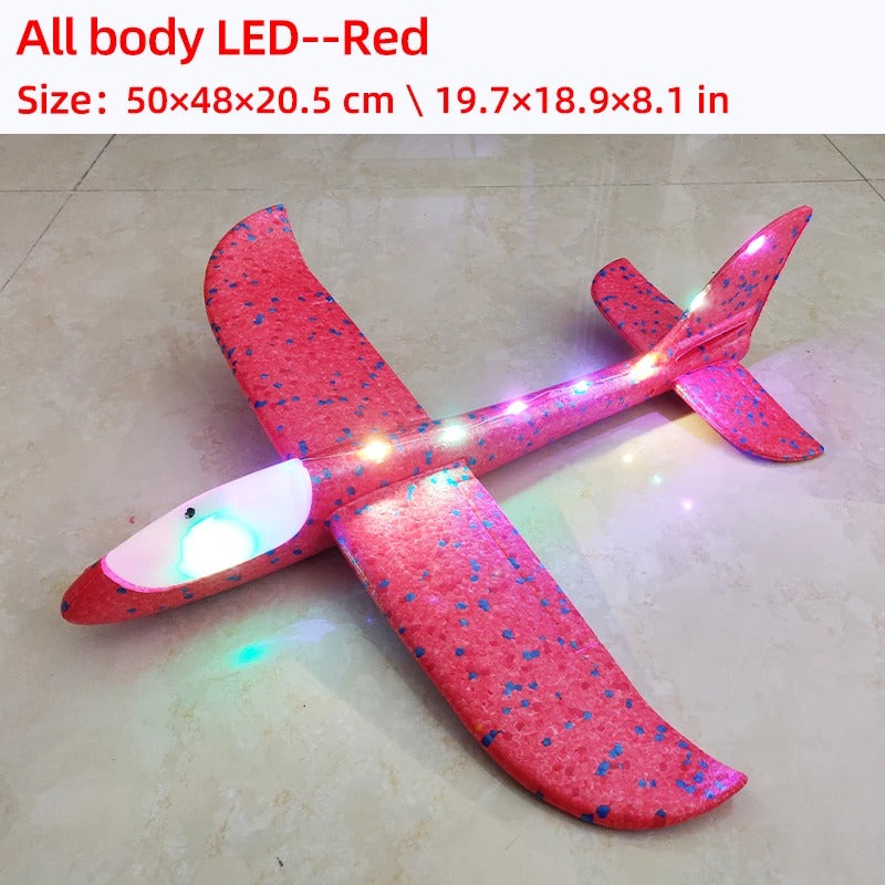 50CM Big Flash Glider Foam Plane Hand Throw Light Inertial Airplane