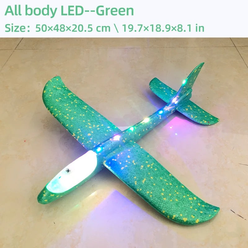 50CM Big Flash Glider Foam Plane Hand Throw Light Inertial Airplane