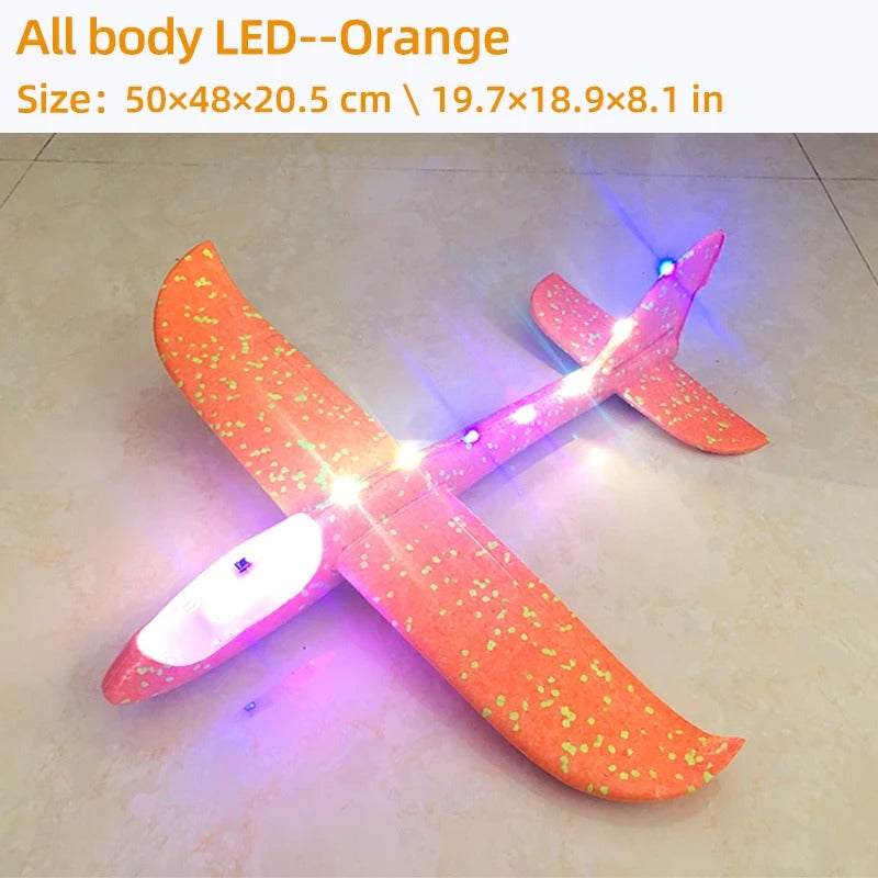 50CM Big Flash Glider Foam Plane Hand Throw Light Inertial Airplane