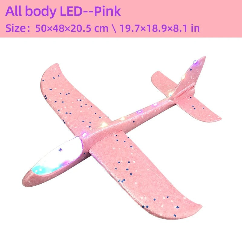 50CM Big Flash Glider Foam Plane Hand Throw Light Inertial Airplane