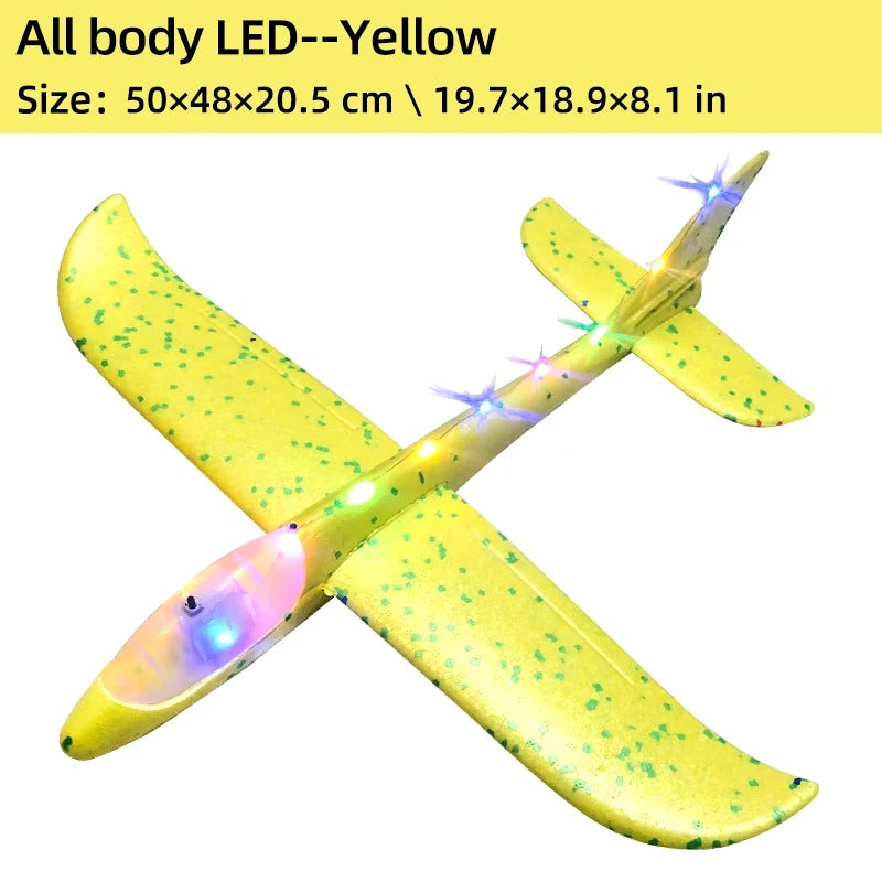 50CM Big Flash Glider Foam Plane Hand Throw Light Inertial Airplane