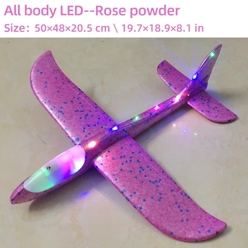 50CM Big Flash Glider Foam Plane Hand Throw Light Inertial Airplane