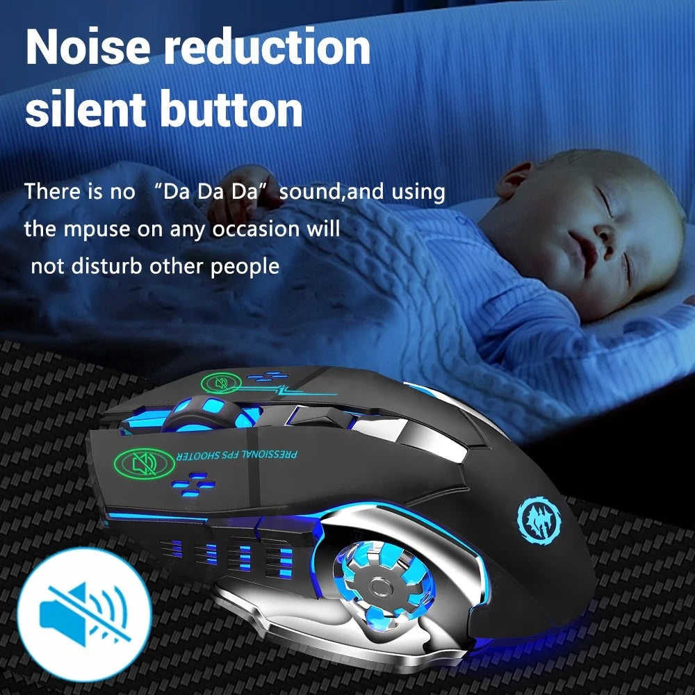 Rechargeable Wireless Mouse Gaming Computer Silent  Mouse