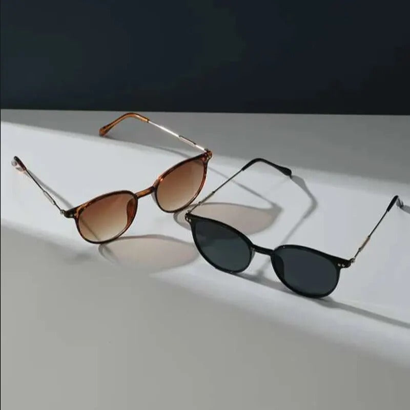 2 Pairs Per Set Small Round Sunglasses Women