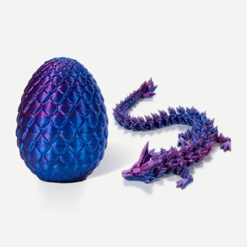 1PCS 3D Printed Dragon Egg with Dragon Full Articulated Dragon