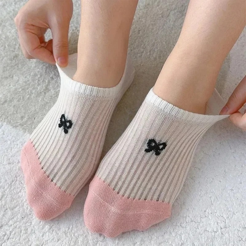 1/4pairs Summer Boat Socks for Women