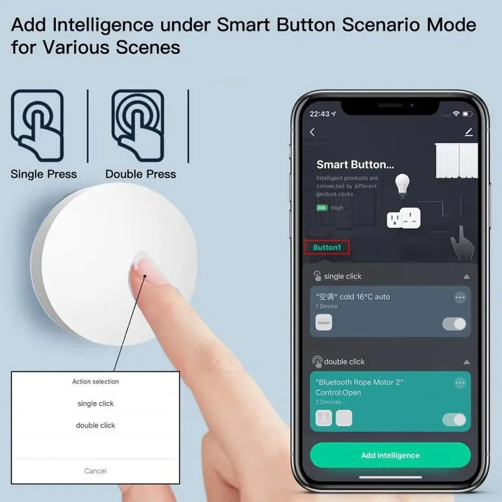 Smart Button Scene Switch Multi-scene Linkage Wireless