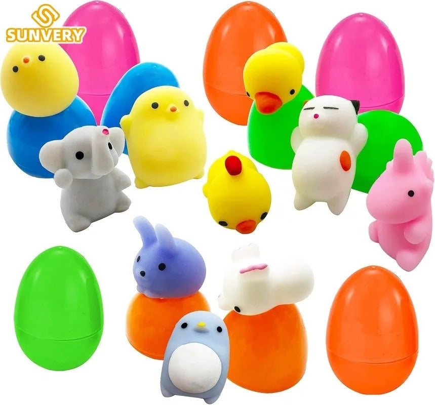 5 pcs Mochi Squishy Toy Mystery Prefilled Easter Eggs Stress Relief Squishiest Toy