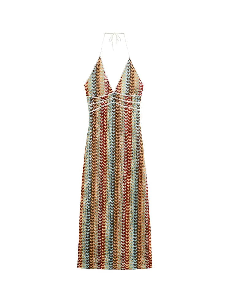 Deep V-neck Summer Dresses For Women Sexy High Waisted