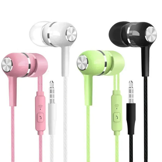 Wired Headphones 3.5mm Sport Bass Phone Earphones