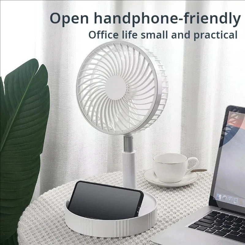 Retractable Fan USB Charging Folding Portable Mini Electric Fan Dormitory Outdoor