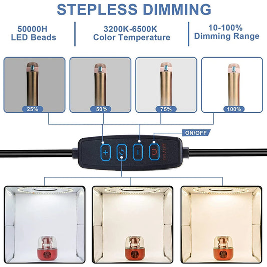 30cm 12in Photo Studio Light Box Photography Adjustable