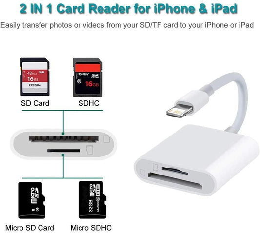For iPhone TF SD Card Reader Adapter For  iPhone