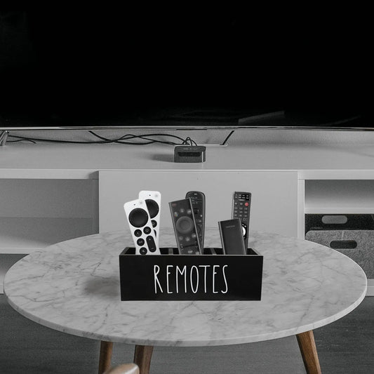 Remote Control Holder Farmhouse Remote Storage Box Wood