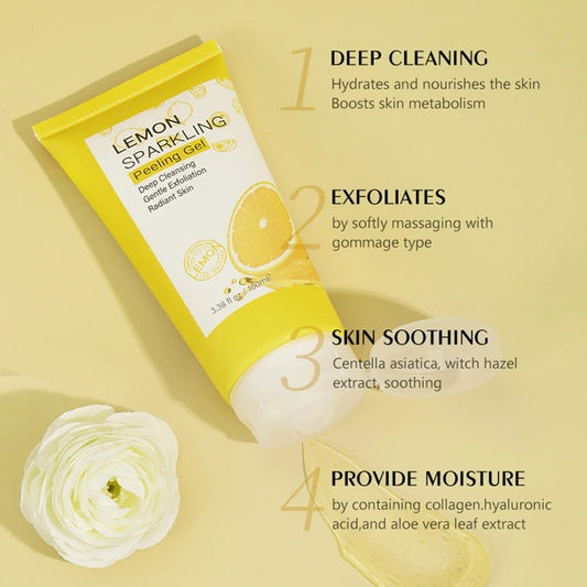 Lemon Face Wash Facial Cleanser Face Exfoliating Gel