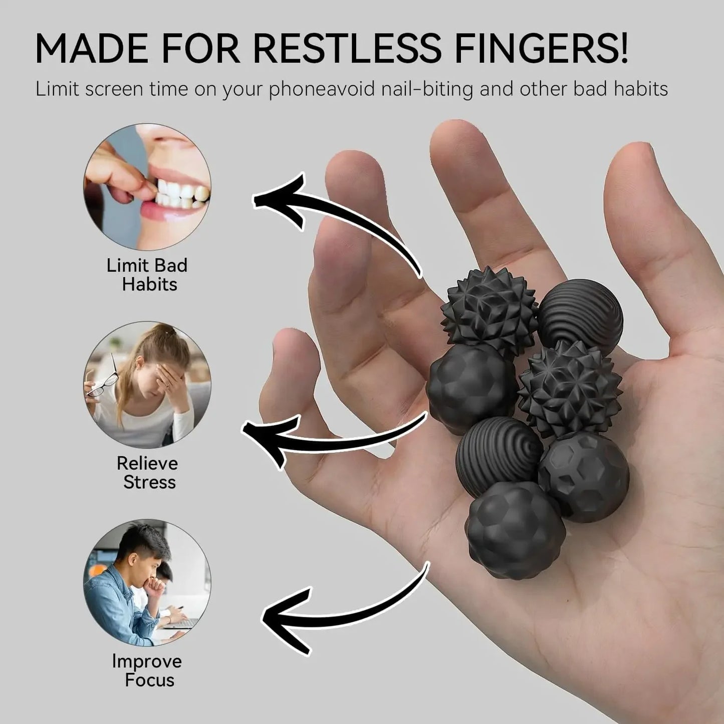Silicone Magnetic Sensory Balls Fidget Toy