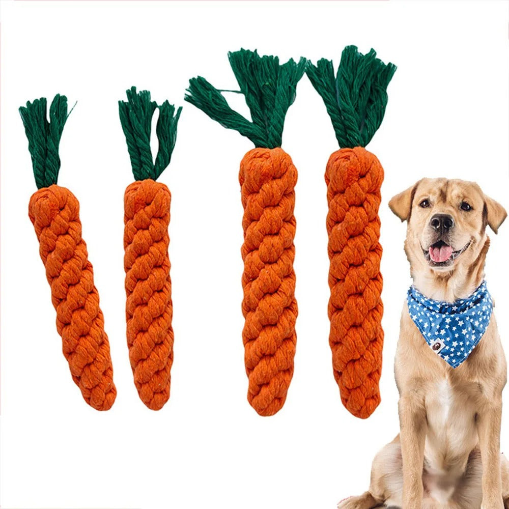 1Pcs Carrot Dog Bite Rope Pet Dog Toys