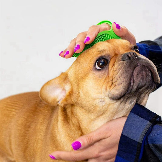 Soft Rubber Dog Brush Grooming Massage Brush Cleaning