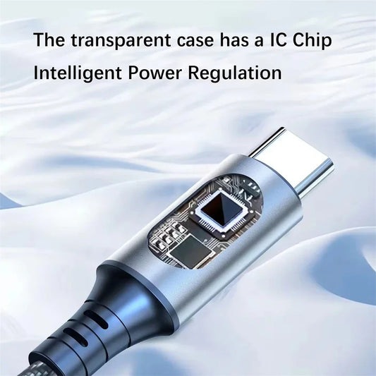 6A 120W USB A To Type C Super Fast Charge Cable Nylon Data Cord For Xiaomi Redmi