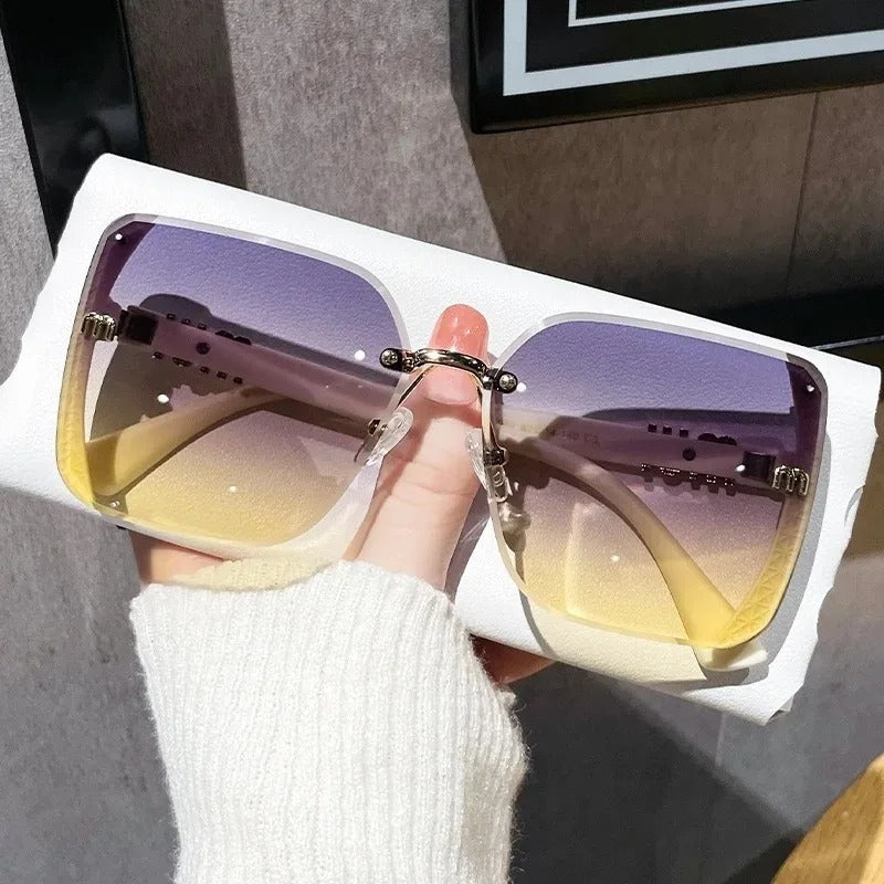 Fashion Oversized Square Sunglasses Women Luxury Sun Glasses