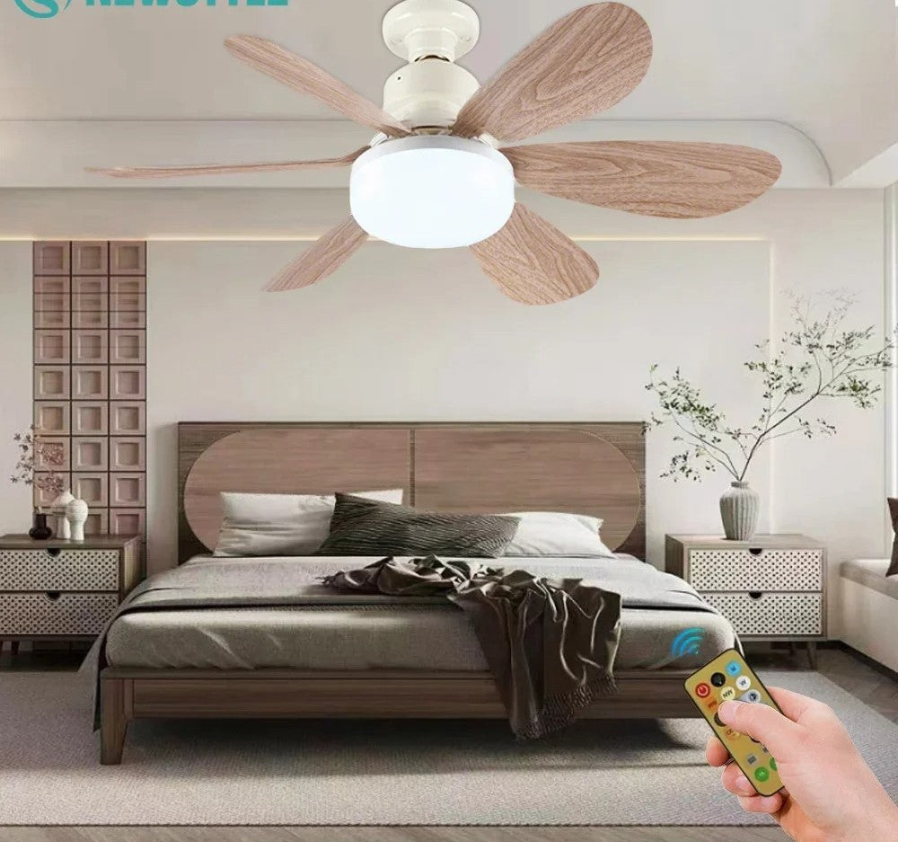 E26 E27 Base 20-40W LED CeIling Fan Light with Wireless Remote 3 Adjustable Lighting