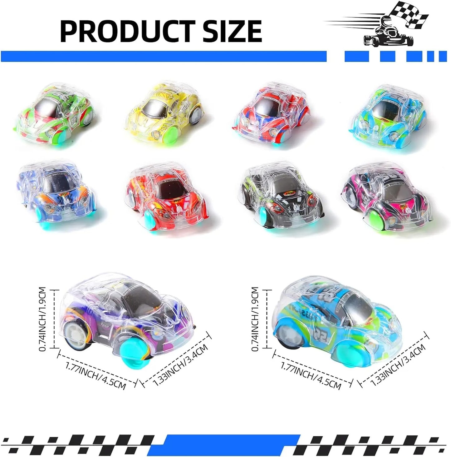 24Pcs Mini Pull Back Cars Set Pull Back Racing Vehicles