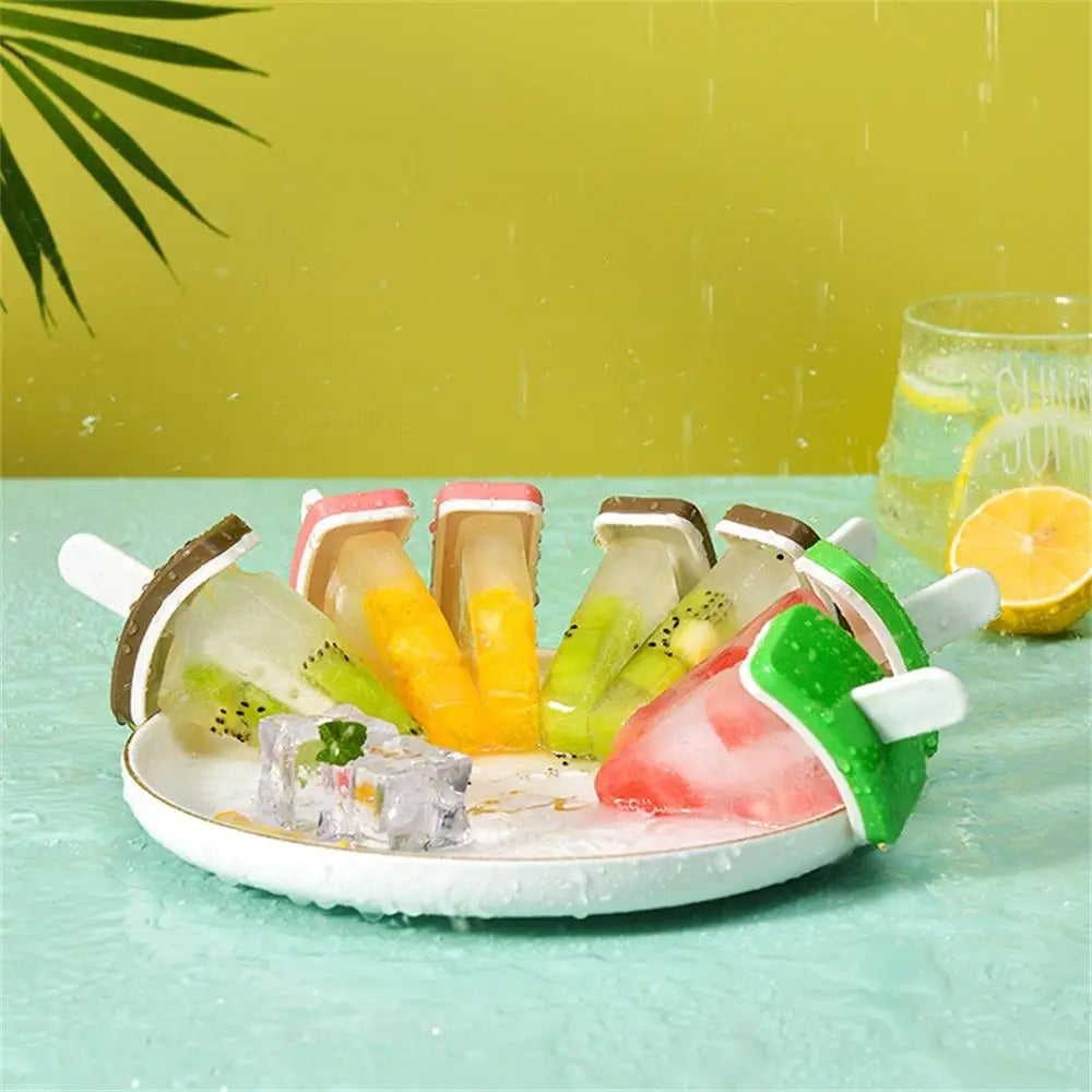 Ice Cream Mold With Cover Watermelon Shape Mold DIY Homemade