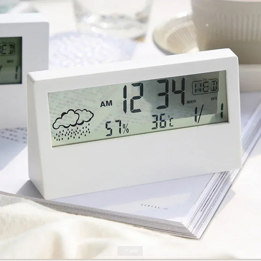 Thermo-Hygrometer Creative Weather Display Electronic Alarm Clock