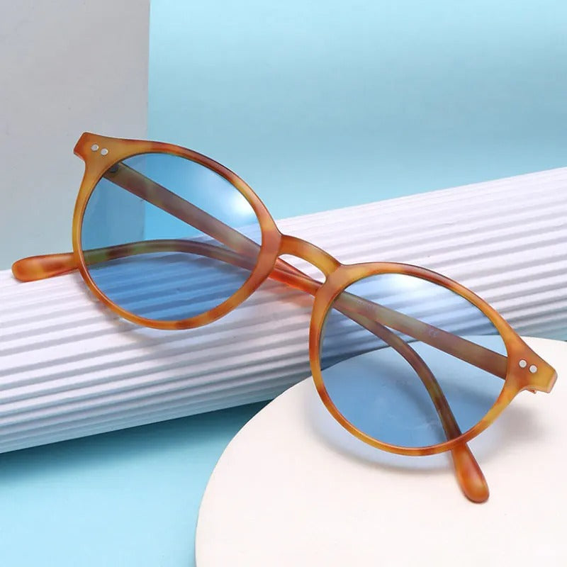 Retro Round Polarized Sunglasses Women