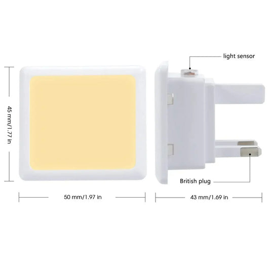 Automatic 0.3W LED Night Light UK Plug