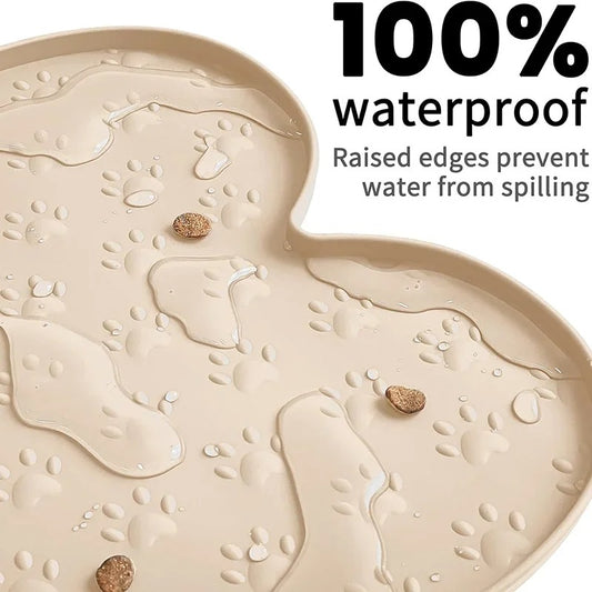 Dog Food Mat Anti-Slip Silicone Thicker Pet Placemat Waterproof
