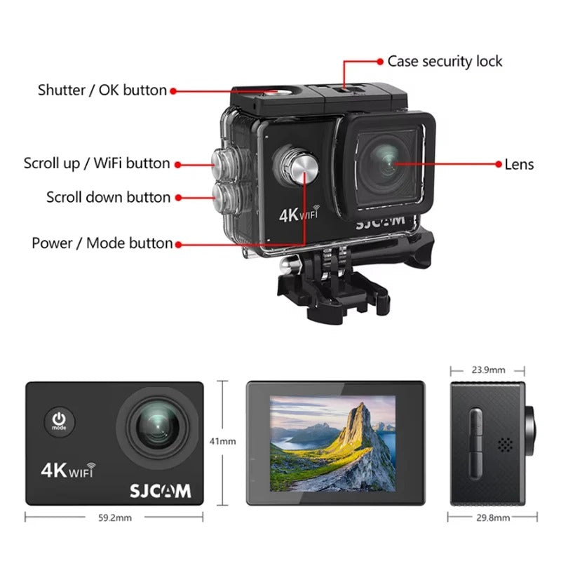 Air Action Camera with 4K Video 30M Waterproof