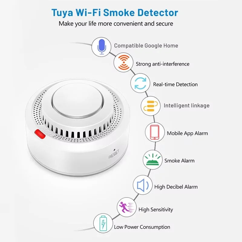 Smart WiFi Smoke Sensor Fire Protection Smoke Detector