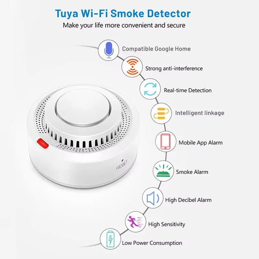 Smart WiFi Smoke Sensor Fire Protection Smoke Detector