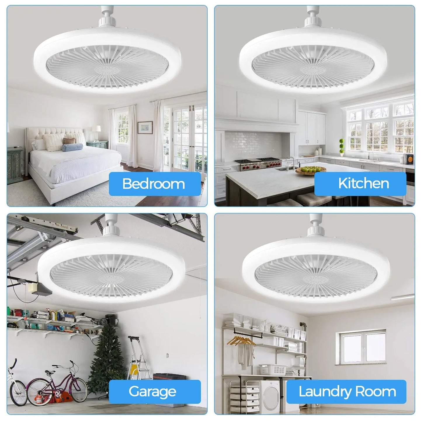 Socket Ceiling Fan With Light E27 3 Fan Speeds Dimmable 3 Light Colors Easy
