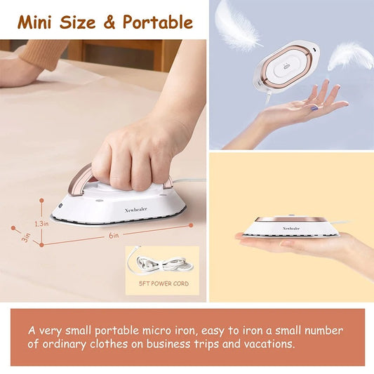 Mini Electric Dry Iron 120V/220V Dual-voltage 30S Heat