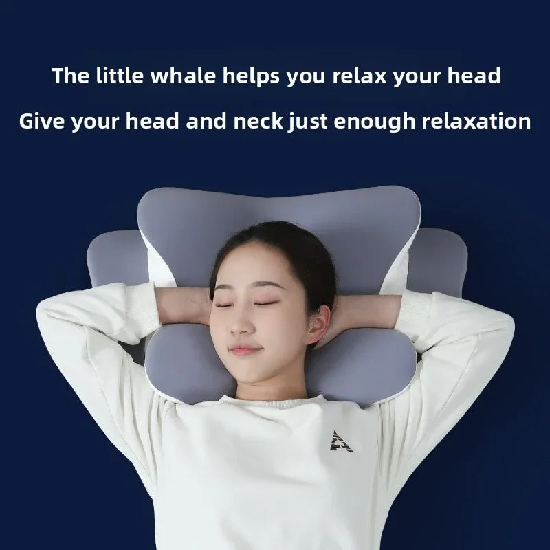 Comfortable High-Low Ergonomic Shaped Pillow with Butterfly Memory