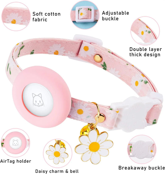 Cat Collar, Kitten Collar Breakaway with Silicone Airbag Holder