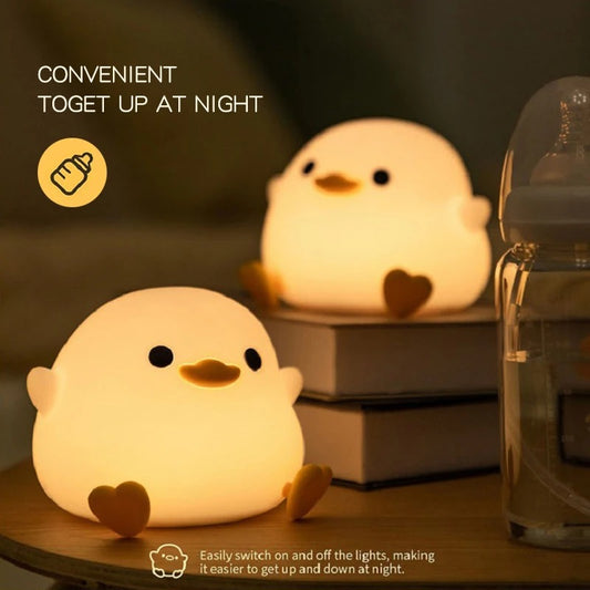 1pc Doudou Duck night light Children's gift soft light eye care