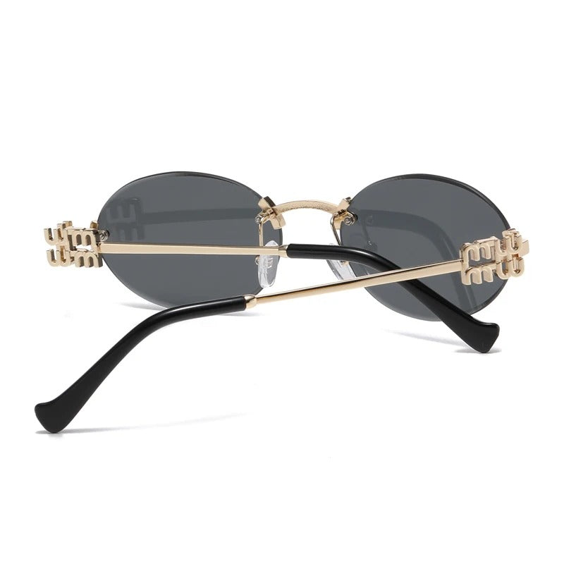 Fashion Women Sun Shading Oval Sunglasses