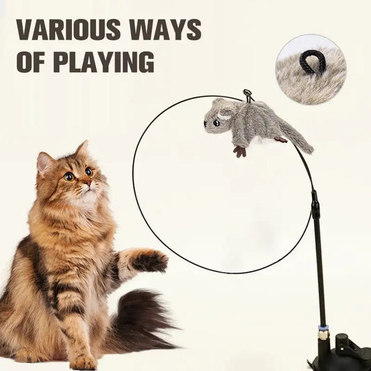 Interactive Cat Toys Chirping Electric Flapping Bird with Catnip Cat