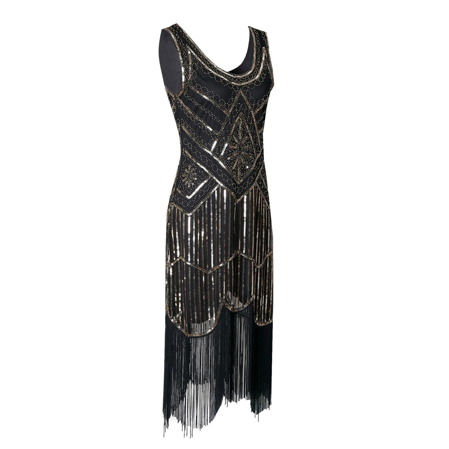 1920s Flapper Dress Great Gatsby Dress Round-Neck
