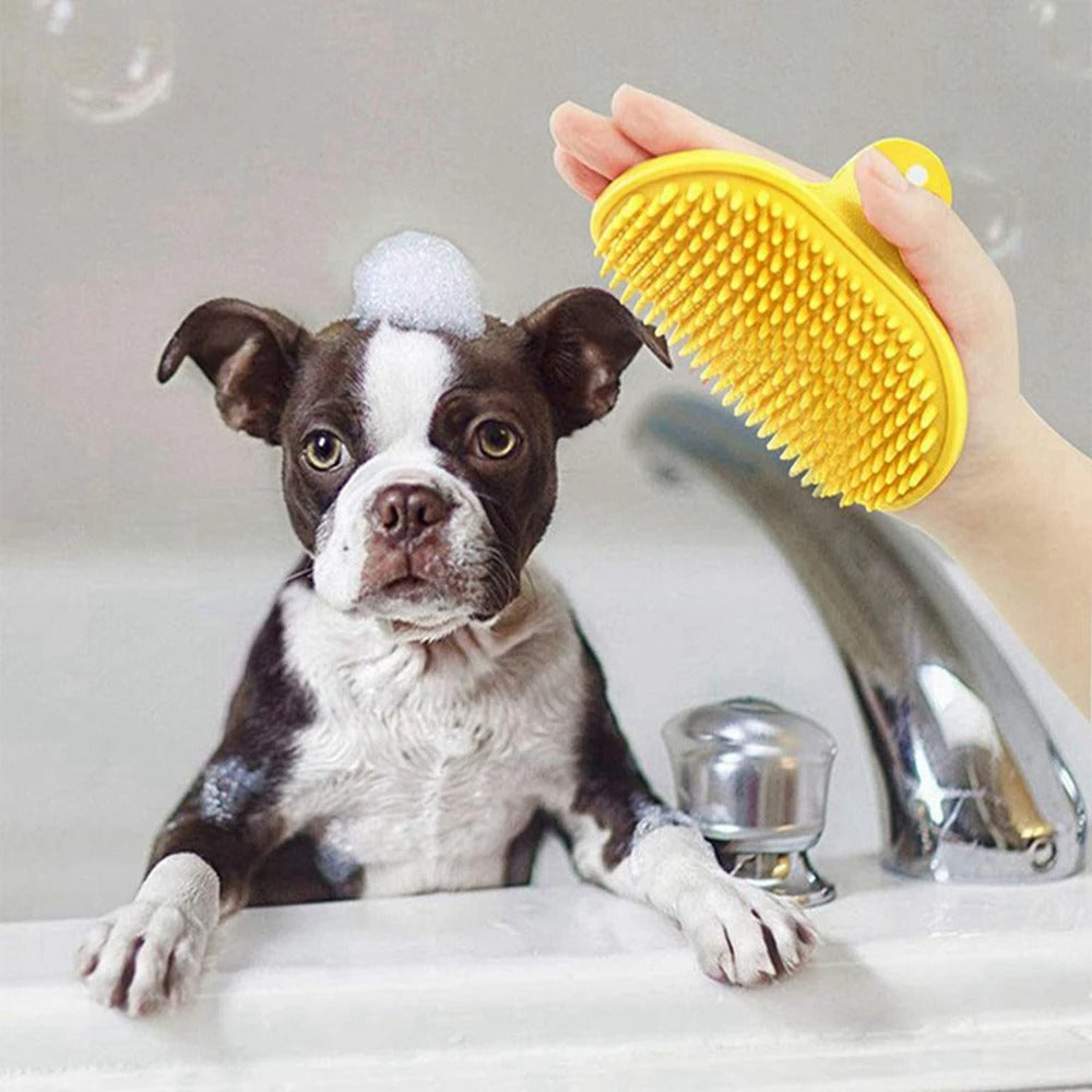 Soft Rubber Dog Brush Grooming Massage Brush Cleaning