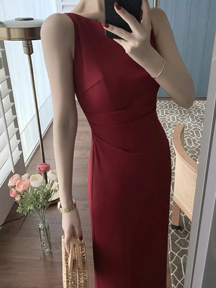 Women Summer Fashion Spaghetti Strap Sleeveless Sexy Dress