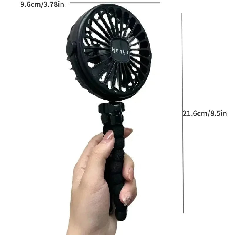 Baby Stroller Fan Hand Held Rechargeable USB Bladeless Small Folding Fans Mini