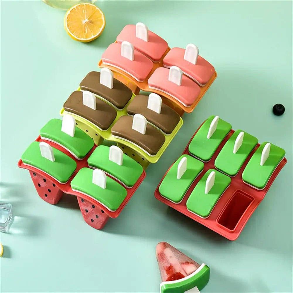 Ice Cream Mold With Cover Watermelon Shape Mold DIY Homemade