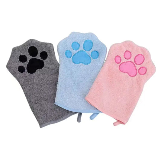 Pet Grooming Glove Quick Drying Dogs Paw Towel Microfiber