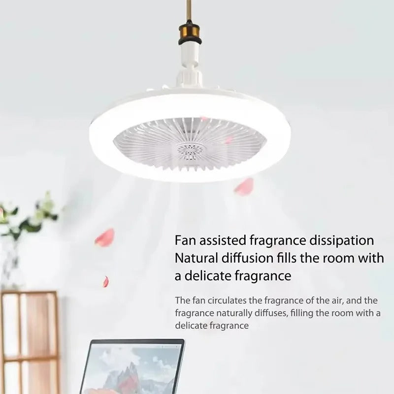 2 In 1 Energy Saving Remote Control Ceiling Fan Lamp Infinitely Dimmable