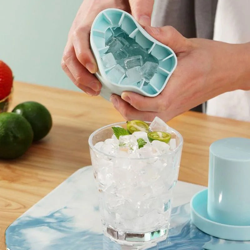 Silicone Ice Bucket Cup Mold Ice Cubes Tray Food Grade Quickly Freeze